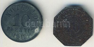 Német Birodalom/Császárság/Belgern 1917. 10Pf szükségpénz T:3- Német Birodalom/Weimari Köztársaság/Bad-Kissingen 1919. 10Pf szükségpénz T:3