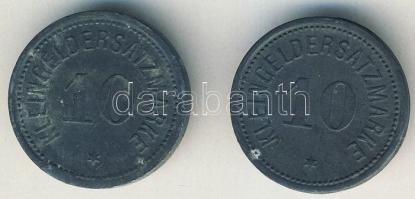 Német Birodalom/Császárság/Darmstadt 1917. 10Pf szükségpénz T:3 + Német Birodalom/Weimari Köztársaság/Darmstadt 1919. 10Pf szükségpénz T:3