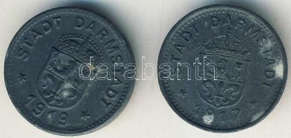 Német Birodalom/Császárság/Darmstadt 1917. 10Pf szükségpénz T:3 + Német Birodalom/Weimari Köztársasá...