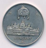 Nagy-Britannia 1989. "Barbican Centre - Magyarok: Britannia üdvözli Magyarországot" fém em...