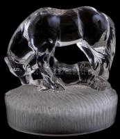 Ólomkristály ló csikóval, RCR jelzéssel, hibátlan állapotban, m: 11 cm