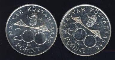 1994. 200Ft Ag "Deák" (2x) T:BU,2