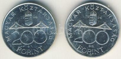 1994. 200Ft Ag "Deák" (2x) T:BU,2