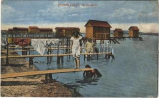 1919 Fonyód-fürdő, fürdő sátrak (fl)