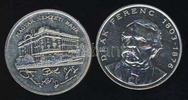 1992-94. 200Ft Ag "MNB" (1x) + "Deák" (1x) T:BU,2