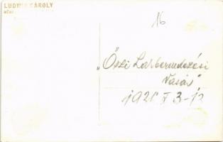 1936 Budapest, Őszi Lakberendezési Vásár, Multicolor pavilon. Ludwig Károly photo (ragasztónyomok / ...