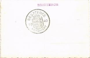 1940 Beszterce, Bistritz, Bistrita; híd / bridge. photo + "1940 Beszterce visszatért" So. ...