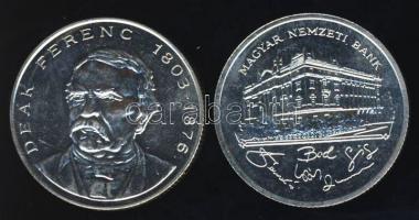 1992-94. 200Ft Ag "MNB" (1x) + "Deák" (1x) T:BU,2