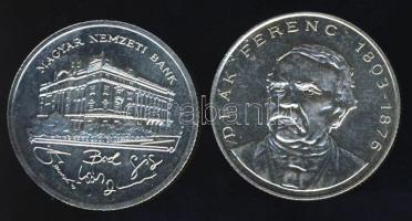 1992-94. 200Ft Ag "MNB" (1x) + "Deák" (1x) T:BU,2