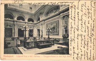 1910 Budapest I. Királyi vár, lépcsőház, belső. Taussig A. 5695. (EK)