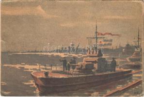 Második világháborús orosz hadihajó - modern képeslap / WWII Russian Navy - modern postcard (EK)