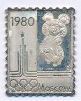 1980. Moszkvai Olimpia Ag bélyegérem (21x27mm/0.835/3,35g) T:1- (eredetileg PP) fo.