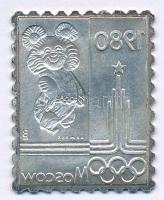 1980. Moszkvai Olimpia Ag bélyegérem (21x27mm/0.835/3,35g) T:1- (eredetileg PP) fo
