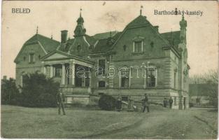1921 Beled, Barthodeiszky kastély, postás. Háncs Vilmos kiadása (EK)