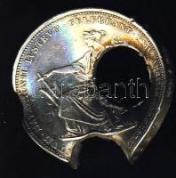 Ausztria 1879. 2G Ag "Ezüstlakodalom" II. világháborús kuriózum, kézifegyverrel átlőve!