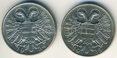 Ausztria 1934. 1Sch + 1935. 1Sch T:2,2/3