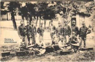 Üdvözlet a szentendrei géppuskásoktól. Özv. Goldstein Mórné kiadása / WWI Austro-Hungarian K.u.K. military, machine gun unit from Szentendre