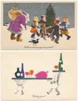 50 db MODERN használatlan üdvözlő grafikai motívum képeslap. Képzőművészeti Alap Kiadóvállalat / 50 ...