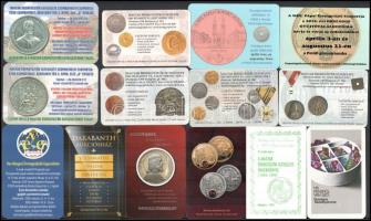 1974-2021 23 db kártyanaptár, numizmatika témában