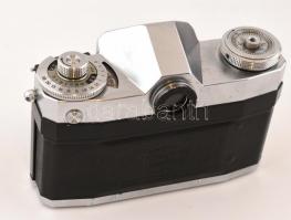 Zeiss Ikon Contaflex SLR fényképezőgép Zeiss Tessar 2,8/45 objektívvel, bőr tokkal, jó állapotban