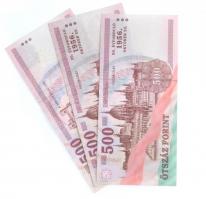 2006. 500Ft (2x) "50. évforduló 1956. október 23." "EB" és "EC" soroza...