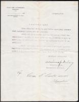 1919 Bp., Pesti Izraelita Hitközség szertartási elöljárója által küldött levél