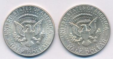 Amerikai Egyesült Államok 1965. 1/2$ Ag "Kennedy" (2x) T:1-,2 patina
USA 1965. 1/2 Dollar...