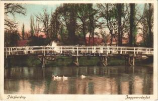 1932 Jászberény, Zagyva részlet, híd