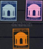 3 db Erzsébet királyné emlékmű levélzáró