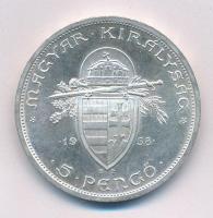 1938. 5P Ag "Szent István" T:1-
Adamo P8.1