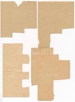 Pápa 1945. Zsír- és cukorjegy, sójegy, szappanjegy (4db, 3xklf) részben beváltott