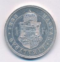 1883KB 1Ft Ag "Ferenc József / Barokk címer" T:1-,2 kis ph.
Adamo M15