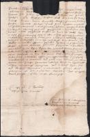 Védési eljárás alatt! 1571 Andrásfalvi Balassi Ferenc és társai, latin nyelvű jelentése János Zsigmo...