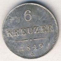Ausztria 1849A 6Kr Ag T:2/3+