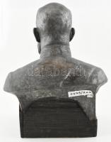 Damkó József (1872-1955): Ferenc József magyar király és osztrák császár mellszobra kitüntetésekkel,...