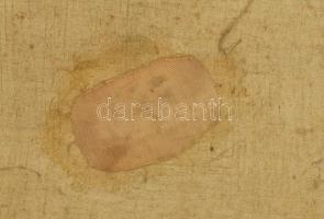 Litteczky Endre (1880-1953): Napfényes udvar. Olaj, vászon, jelzett. Javított. Bal szélén apró sérül...