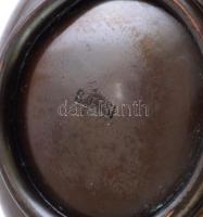 Szécsi István iparművész vörösréz váza, jelzett, m: 14,5 cm