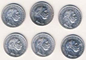 1915. 1K Ag (6x) T:2,2/3