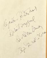 Sz. Lázár Anna (?-): Szélfútta. Vegyes technika, papír. Jelzés nélkül. Hátoldalán autográf feliratta...