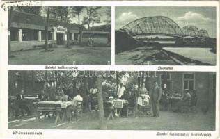 1933 Drávaszabolcs, Zsinkó halászcsárda és kerthelyisége, Drávahíd + DRÁVASZABOLCS POSTAI ÜGYN