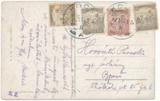 1922 Győr, Rába részlet, szeminárium. Vasúti levelezőlapárusítás 5