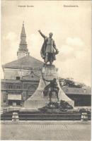 1913 Kecskemét, Kossuth szobor, csokoládé és cukorka üzlet