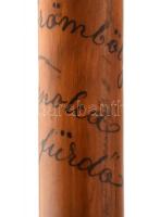 Régi fa sétabot, Görömbölytapolcafürdő (Miskolctapolca régi neve 1950 előtt) felirattal, h: 91 cm