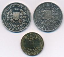 Ukrajna 1996. 200.000k Cu-Ni "Lesya Ukrainka" (eredetileg PP) + 1996. 200.000k Cu-Ni "...