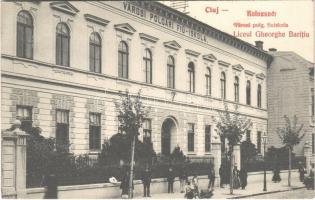 Kolozsvár, Cluj; Városi polgári fiúiskola / Liceul Gheorghe Baritiu / boy school