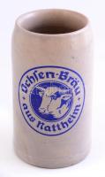 Ochsen-Bräu aus Nattheim mintájú söröskorsó, 1l-es, m: 19 cm