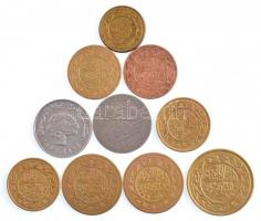 Tunézia 1960-1997. 5m-1/2D (10xklf) T:2-3
Tunisia 1960-1997. 5 Milliémes - 1/2 Dinar (10xdiff) C:XF...