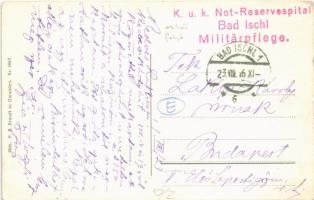 1916 Bad Ischl (Salzkammergut), Dachstein + "K.u.K. Not-Reservespital Bad Ischl Militärpflege&q...