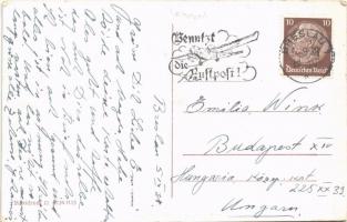 1938 Wroclaw, Breslau; Dom / cathedral + "Benutz die Luftpost!"