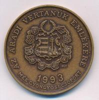 Bognár György (1944-) 1993. "MÉE Gyöngyösi Csoport - Aradi Vértanúk / Aulich Lajos" Br eml...